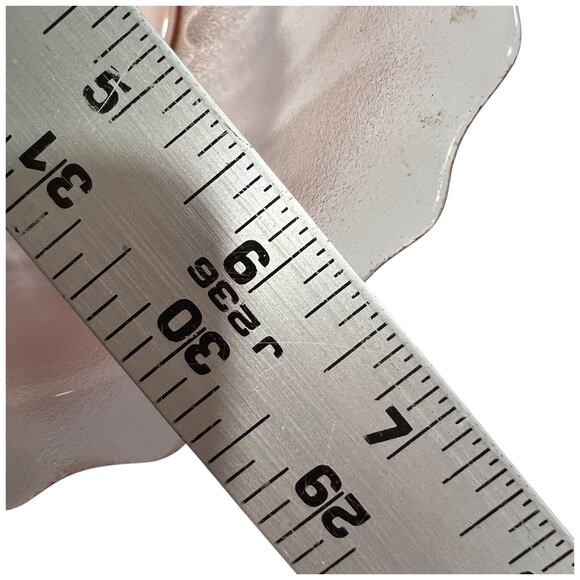 Glcoloc Vintage Pink Frosted Glass Swirl Ruffled Bowl 7 Inch Serving - Picture 11 of 12